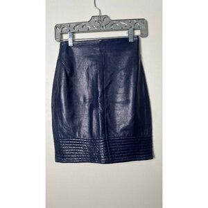 CLAUDE MONTANA LEATHER PUNK MINI SKIRT 24